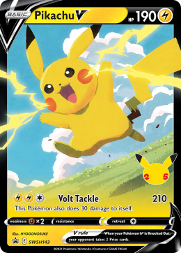Pokémon TCG: Pikachu V #SWSH143 Pokemon SV Black Star Promos
