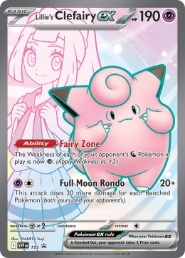 Pokémon TCG:Lillie's Clefairy ex #s 195 Pokemon SV Black Star Promos