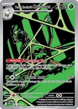 Pokémon TCG:Team Rocket's Spidops #187 Pokemon Destined Rivals