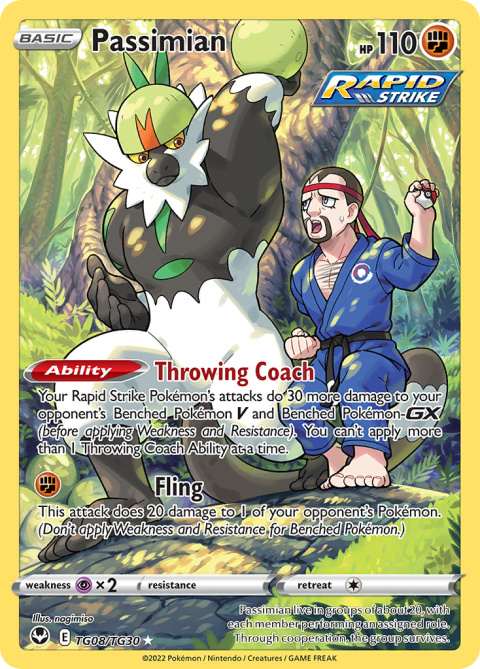 Pokémon TCG : Passimian #Tg08 Pokemon Silver Tempest Pokémon TCG : Passimian #Tg08 Pokemon Silver Tempest