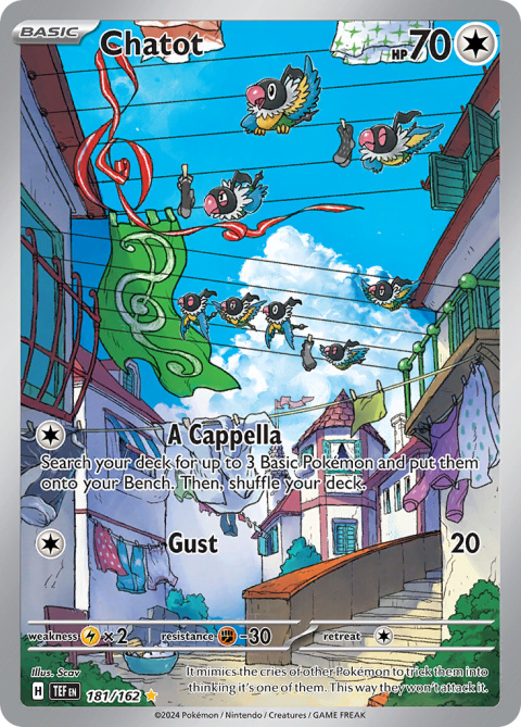 Pokémon TCG : Chatot #181 Pokemon Temporal Forces Pokémon TCG : Chatot #181 Pokemon Temporal Forces