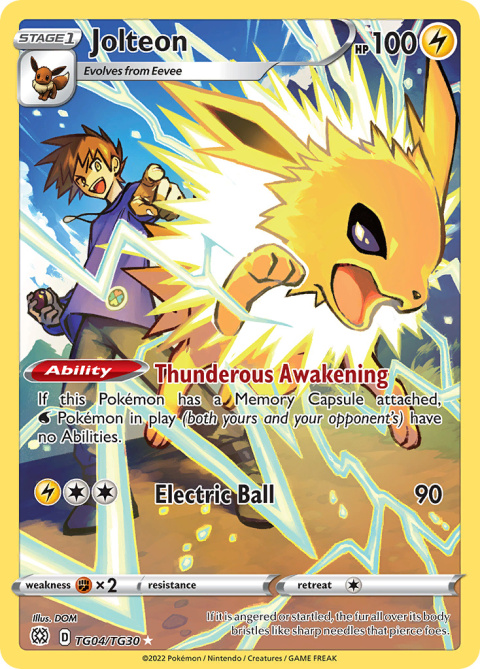 Pokémon TCG: Jolteon #Tg04 Pokemon Brilliant Stars Pokémon TCG: Jolteon #Tg04 Pokemon Brilliant Stars