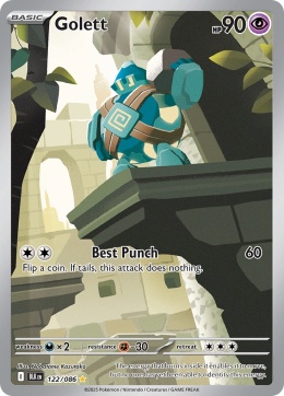 Pokémon TCG: Golett # 122 Pokemon Black Bolt