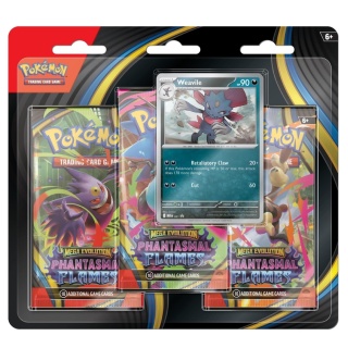 Pokémon TCG: Mega Evolution -Phantasmal Flames - 3-Pack Blister - Weavile