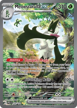 Pokémon TCG - Meowscarada EX #256 - Pokemon Paldea Evolved