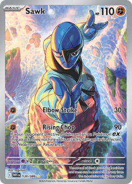 Pokémon TCG: Sawk # 130 Pokemon White Flare