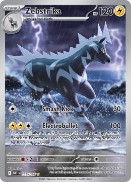 Pokémon TCG: Zebstrika # 115 Pokemon White Flare