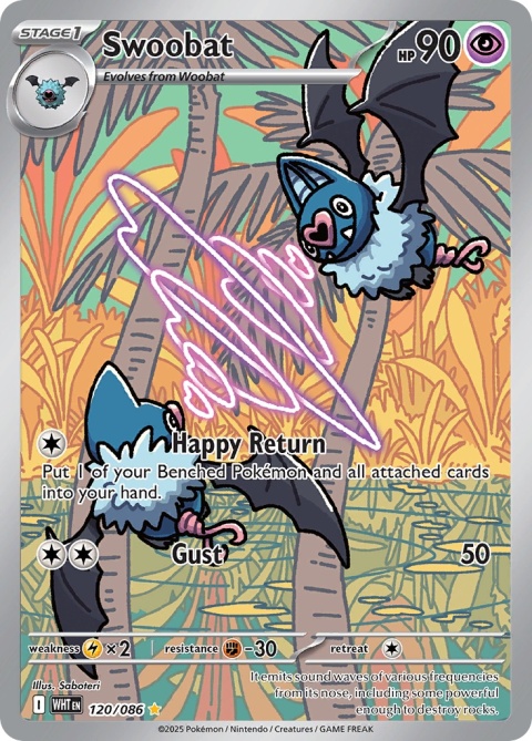 Pokémon TCG: Swoobat # 120 Pokemon White Flare
