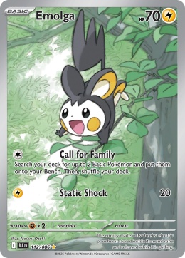 Pokémon TCG :Emolga # 112 Pokemon Black Bolt