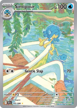 Pokémon TCG :Simipour # 102 Pokemon Black Bolt