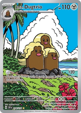 Pokémon TCG : Alolan Dugtrio #208 Pokemon Surging Sparks