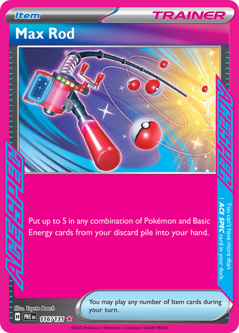 Pokémon TCG: Max Rod #116 Pokemon Prismatic Evolutions