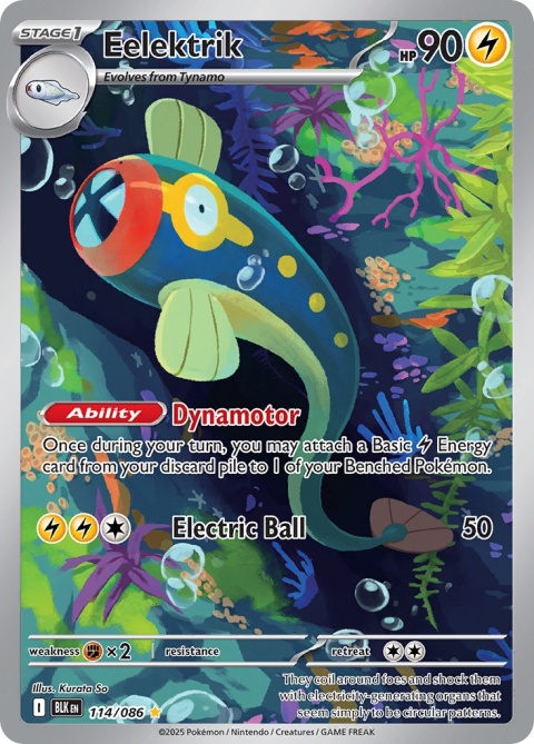 Pokémon TCG: Eelektrik # 114 Pokemon Black Bolt Pokémon TCG: Eelektrik # 114 Pokemon Black Bolt