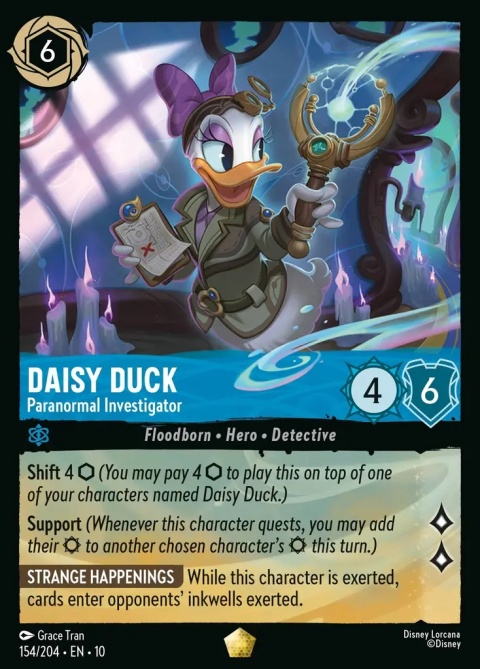 Disney Lorcana - Whispers in the Well - FOIL Daisy Duck - Paranormal Investigator