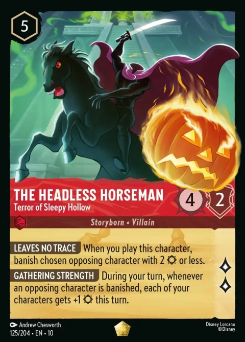 Disney Lorcana - Whispers in the Well -The Headless Horseman - Terror of Sleepy Hollow