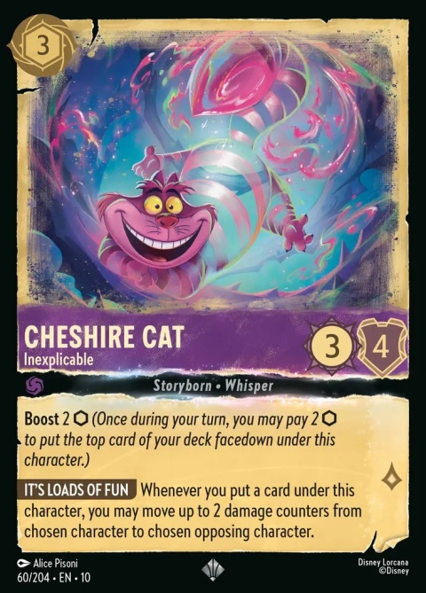 Disney Lorcana - Whispers in the Well - FOIL Cheshire Cat - Inexplicable