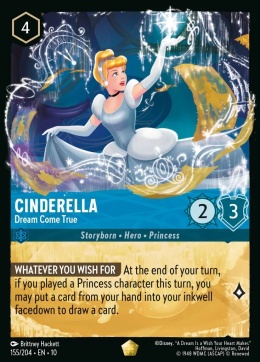 Disney Lorcana - Whispers in the Well -Cinderella - Dream Come True
