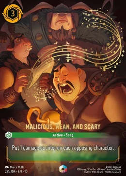 Disney Lorcana - Whispers in the Well - Malicious, Mean, and Scary