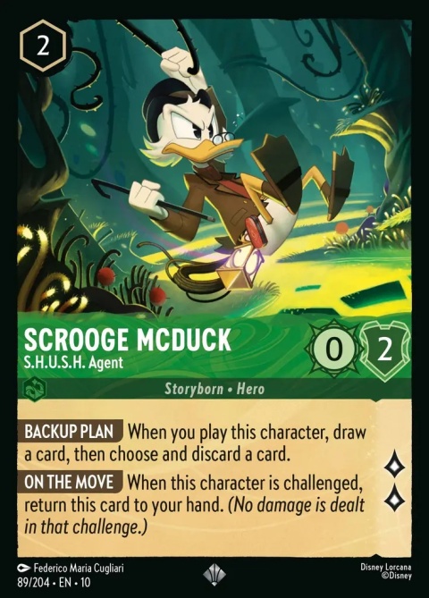 Disney Lorcana - Whispers in the Well - Scrooge McDuck - S.H.U.S.H. Agent