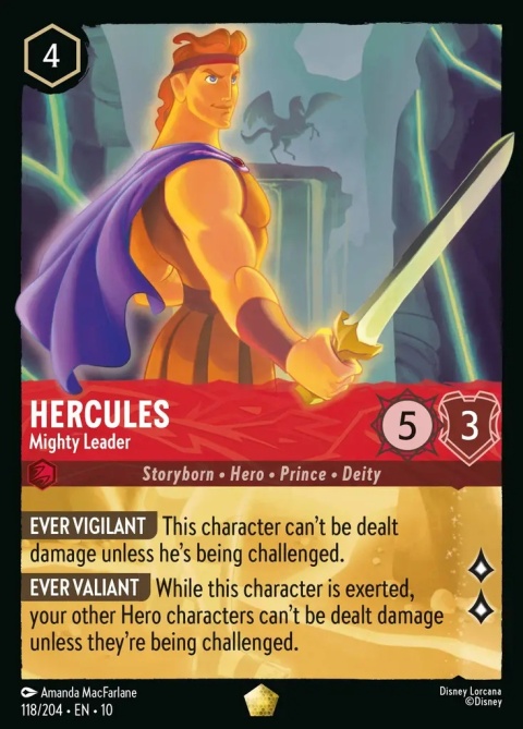 Disney Lorcana - Whispers in the Well - Hercules - Mighty Leader