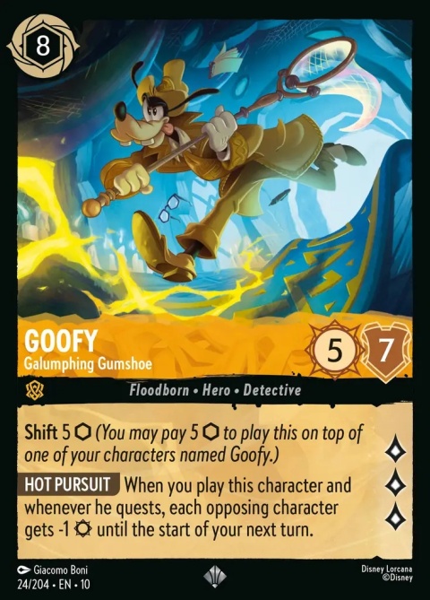 Disney Lorcana - Whispers in the Well - Goofy - Galumphing Gumshoe