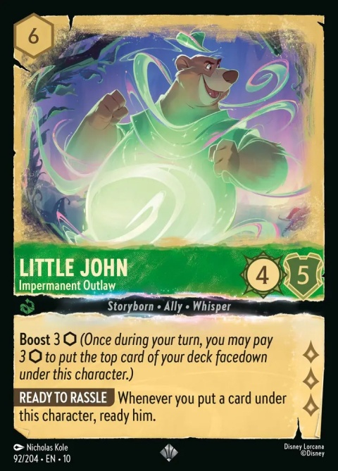 Disney Lorcana - Whispers in the Well - Little John - Impermanent Outlaw
