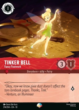 Disney Lorcana - Whispers in the Well -Tinker Bell - Fancy Footwork