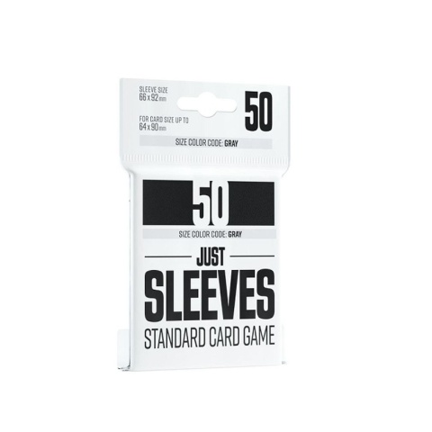 Gamegenic: Just Sleeves - Standard Card Game Sleeves (66x91 mm), Czarne, 50 sztuk