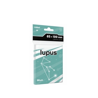 Koszulki na karty Rebel (65x100 mm) Lupus Light, 100 sztuk