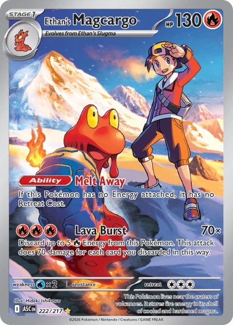 Pokémon TCG: Ethan's Magcargo# 222 Pokemon Ascended Heroes