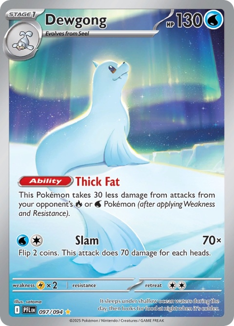 Pokémon TCG: Dewgong#097 Pokemon Phantasmal Flames
