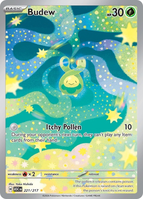 Pokémon TCG: Budew# 221 Pokemon Ascended Heroes