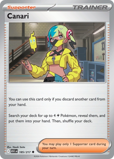 Pokémon TCG: Canari #185 Pokemon Ascended Heroes