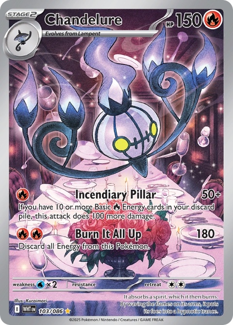 Pokémon TCG: Chandelure# 103 Pokemon White Flare
