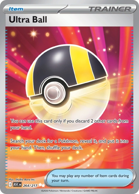 Pokémon TCG: Ultra Ball # 264 Pokemon Ascended Heroes