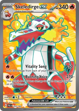 Pokémon TCG : Skeledirge ex #233 Pokemon Paldea Evolved