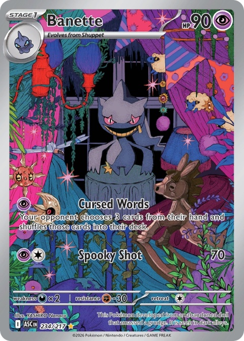 Pokémon TCG: Banette# 234 Pokemon Ascended Heroes