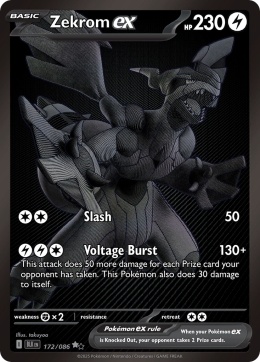Pokémon TCG: Zekrom EX # 172 Pokemon Black Bolt