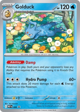 Pokémon TCG: Golduck #MEP 008 Pokemon Mega Evolution Black Star Promos