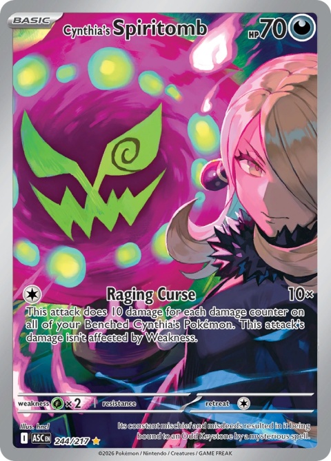 Pokémon TCG: Cynthia's Spiritomb# 244 Pokemon Ascended Heroes