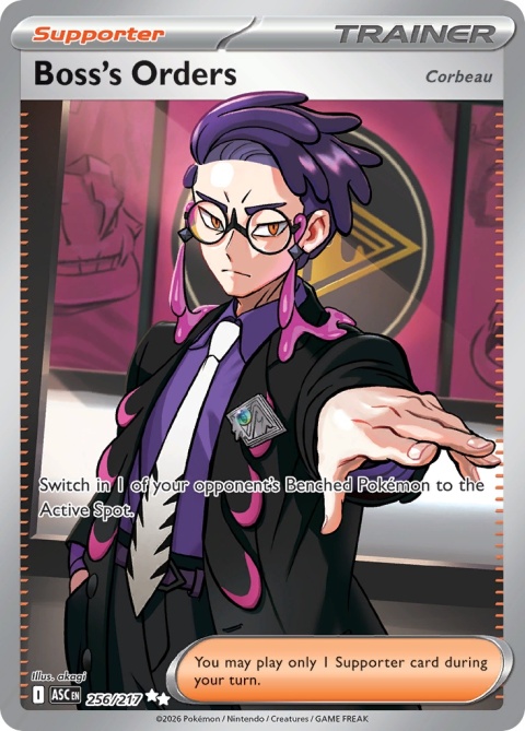 Pokémon TCG: Boss's Orders # 256 Pokemon Ascended Heroes