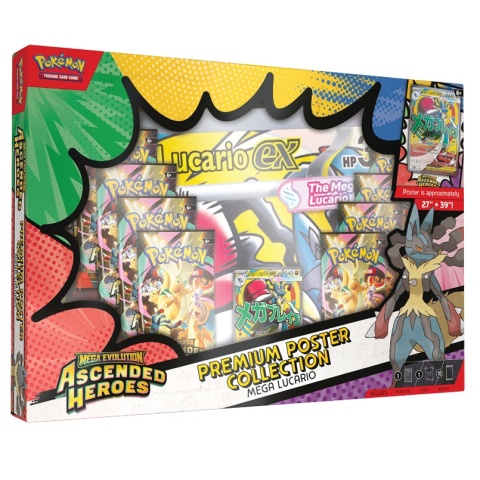 Pokémon TCG: Mega Evolution - Ascended Heroes - Premium Poster Collection - Lucario