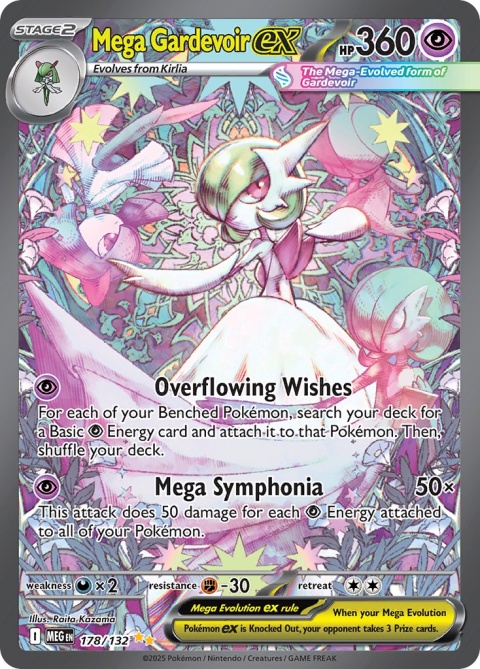 Pokémon TCG: Mega Gardevoir ex #178 Pokemon Mega Evolution
