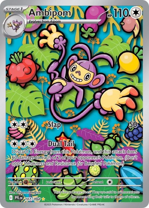 Pokémon TCG: Ambipom #107 Pokemon Phantasmal Flames