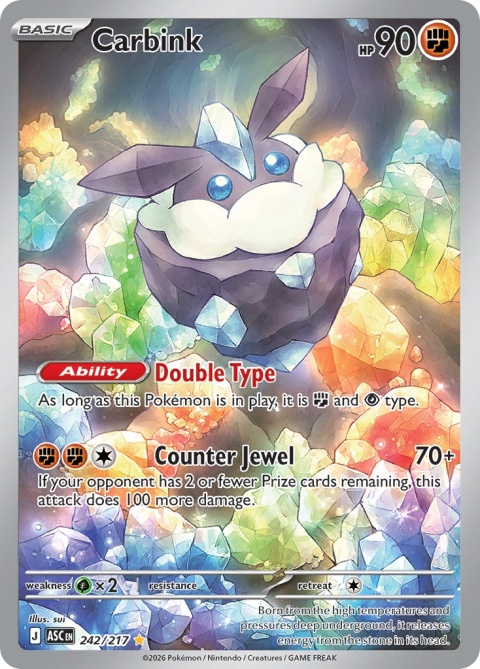 Pokémon TCG: Carbink# 242 Pokemon Ascended Heroes