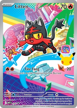 Pokémon TCG: Litten #MEP 044 Pokemon Mega Evolution Black Star Promos