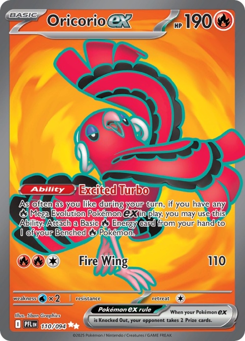 Pokémon TCG: Oricorio EX #110 Pokemon Phantasmal Flames