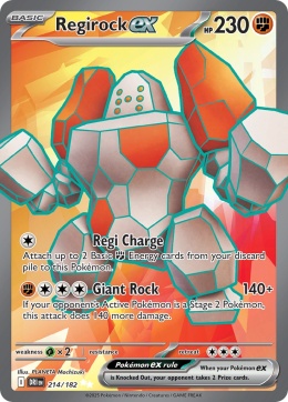 Pokémon TCG: Regirock ex #214 Pokemon Destined Rivals