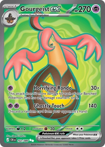 Pokémon TCG :Gourgeist EX#102 Pokemon Chaos Rising