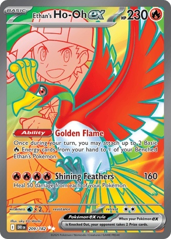 Pokémon TCG:Ethan's Ho-Oh EX#209 Pokemon Destined Rivals